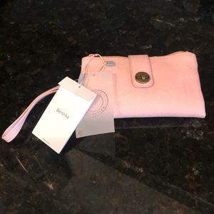 Bershka pink 6” wristlet